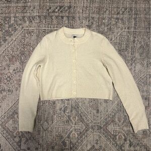 American Eagle Outfitters Cream Cardigan Sweater
